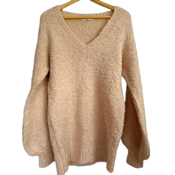 Tularosa Sweaters - Revolve TULAROSA Wool Alpaca Blend Bubble Sleeve V Neck Sweater